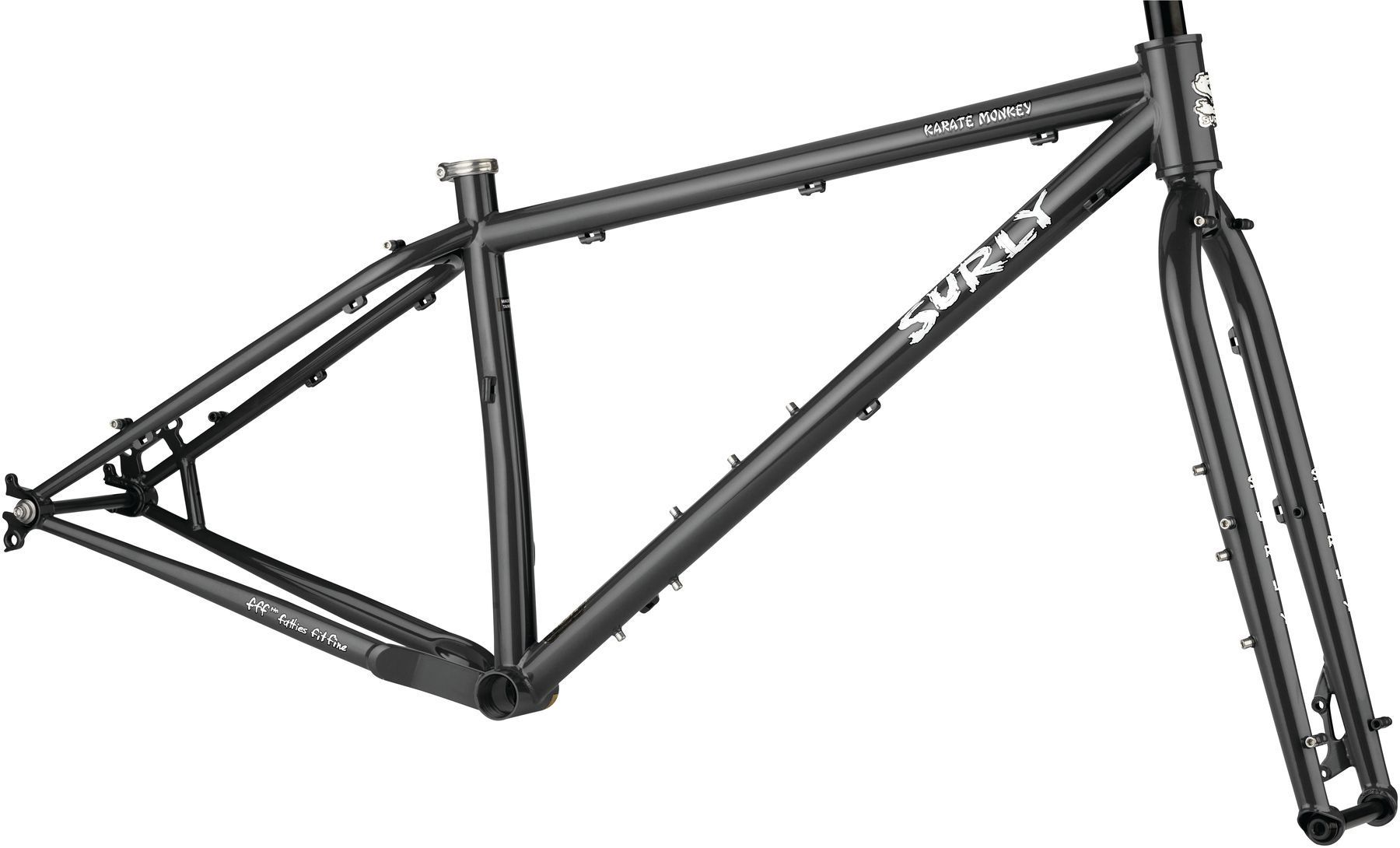 SURLY KARATE MONKEY MTB FRAME KIT, 27.5+/29", HI-VIZ BLACK, XS SURLY KARATE MONKEY MTB FRAME KIT, 27.5+/29", HI-VIZ BLACK, XS