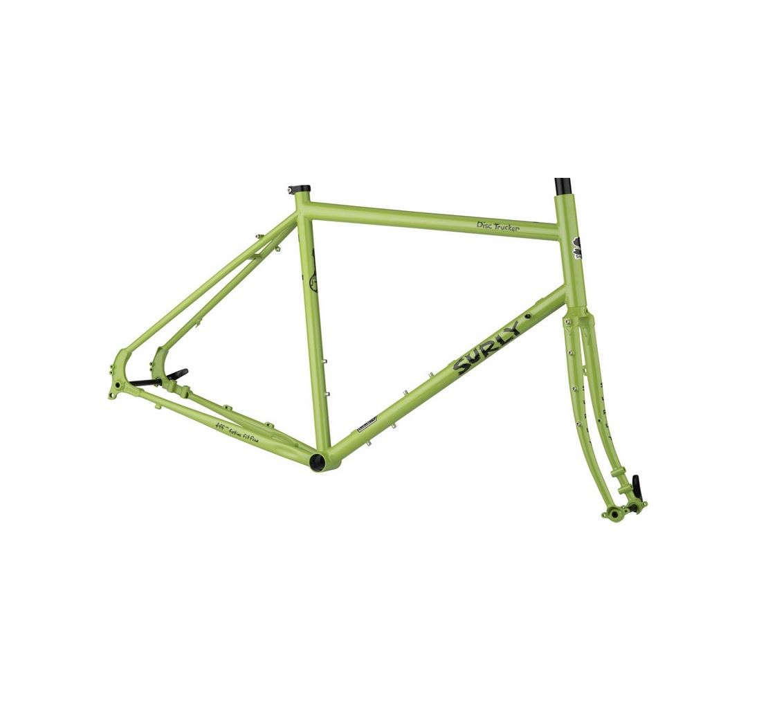 SURLY DISC TRUCKER TOURING FRAMESET, 26", PEA LIME SOUP, 50CM SURLY DISC TRUCKER TOURING FRAMESET, 26", PEA LIME SOUP, 50CM