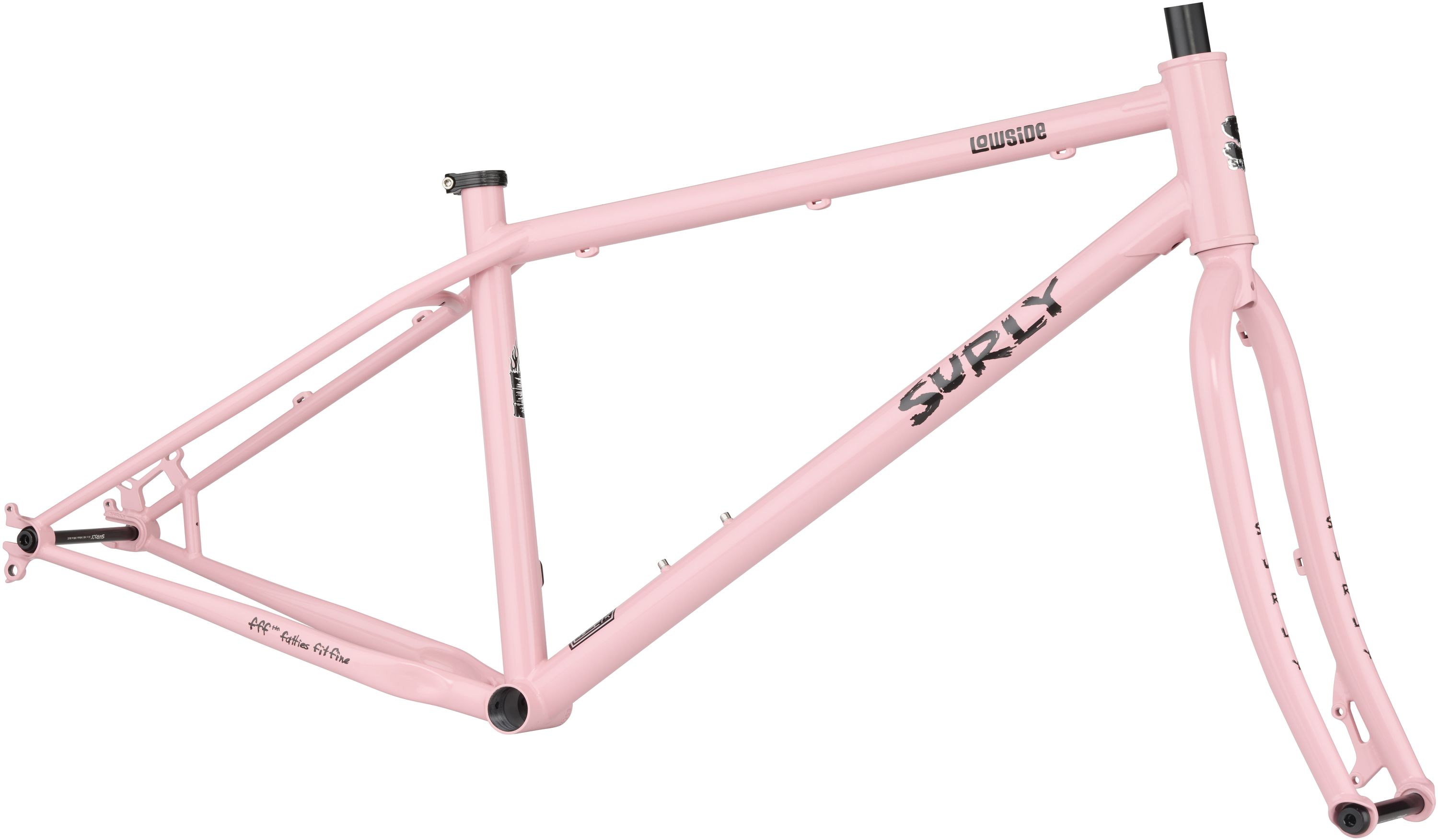 SURLY LOWSIDE MTB FRAME KIT, 27.5", PINK, XS SURLY LOWSIDE MTB FRAME KIT, 27.5", PINK, XS