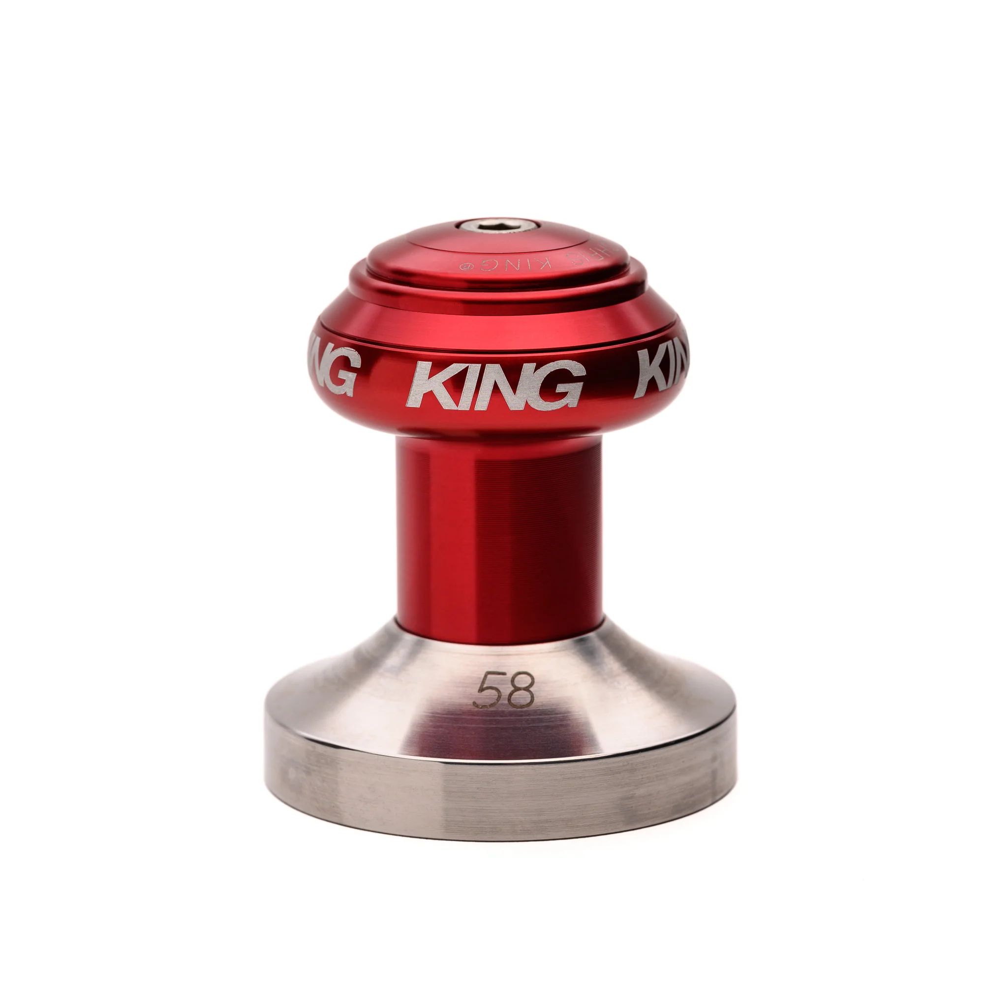 CHRIS KING ESPRESSO TAMPER, 58MM, FLAT, RED CHRIS KING ESPRESSO TAMPER, 58MM, FLAT, RED