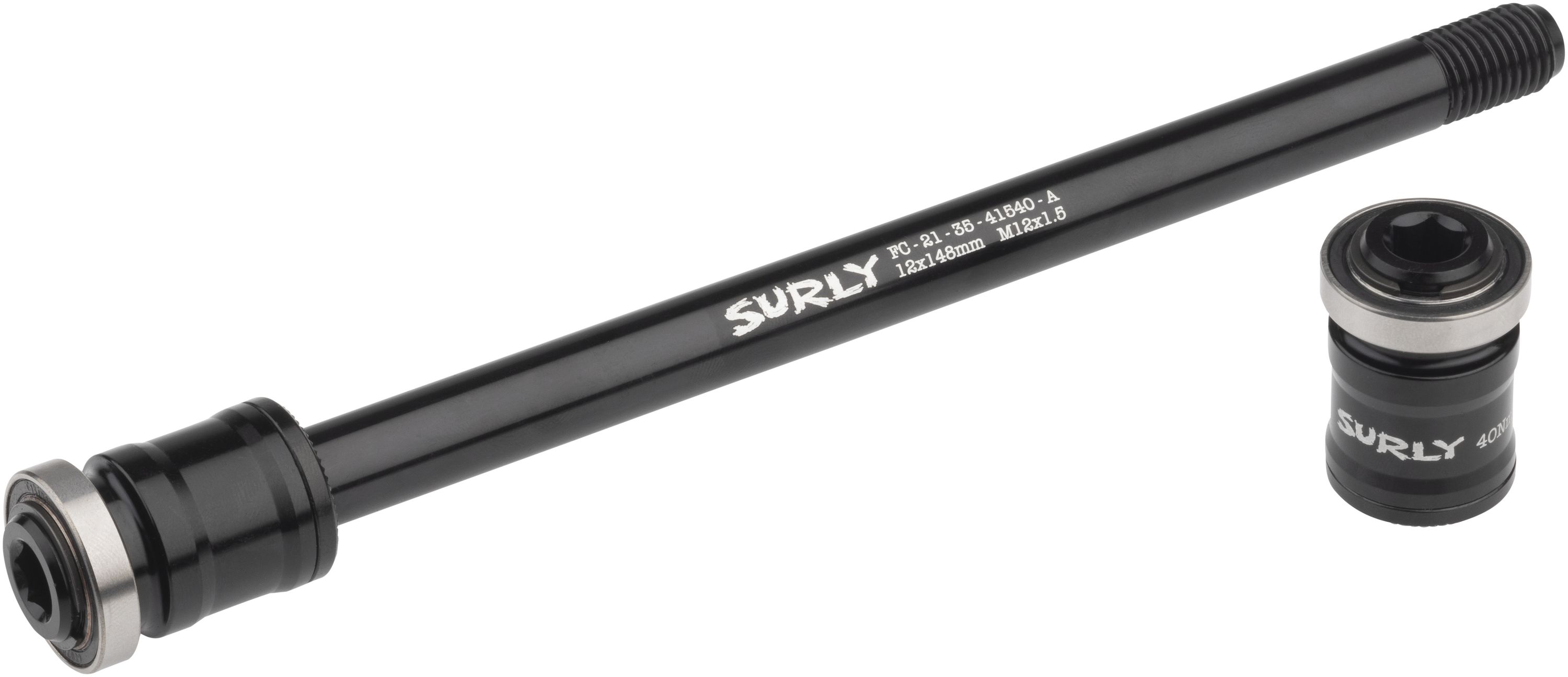 SURLY EXCELLENT ADVENTURE REAR TRAILER THRU AXLE - 12X148MM, BLACK SURLY EXCELLENT ADVENTURE REAR TRAILER THRU AXLE - 12X148MM, BLACK