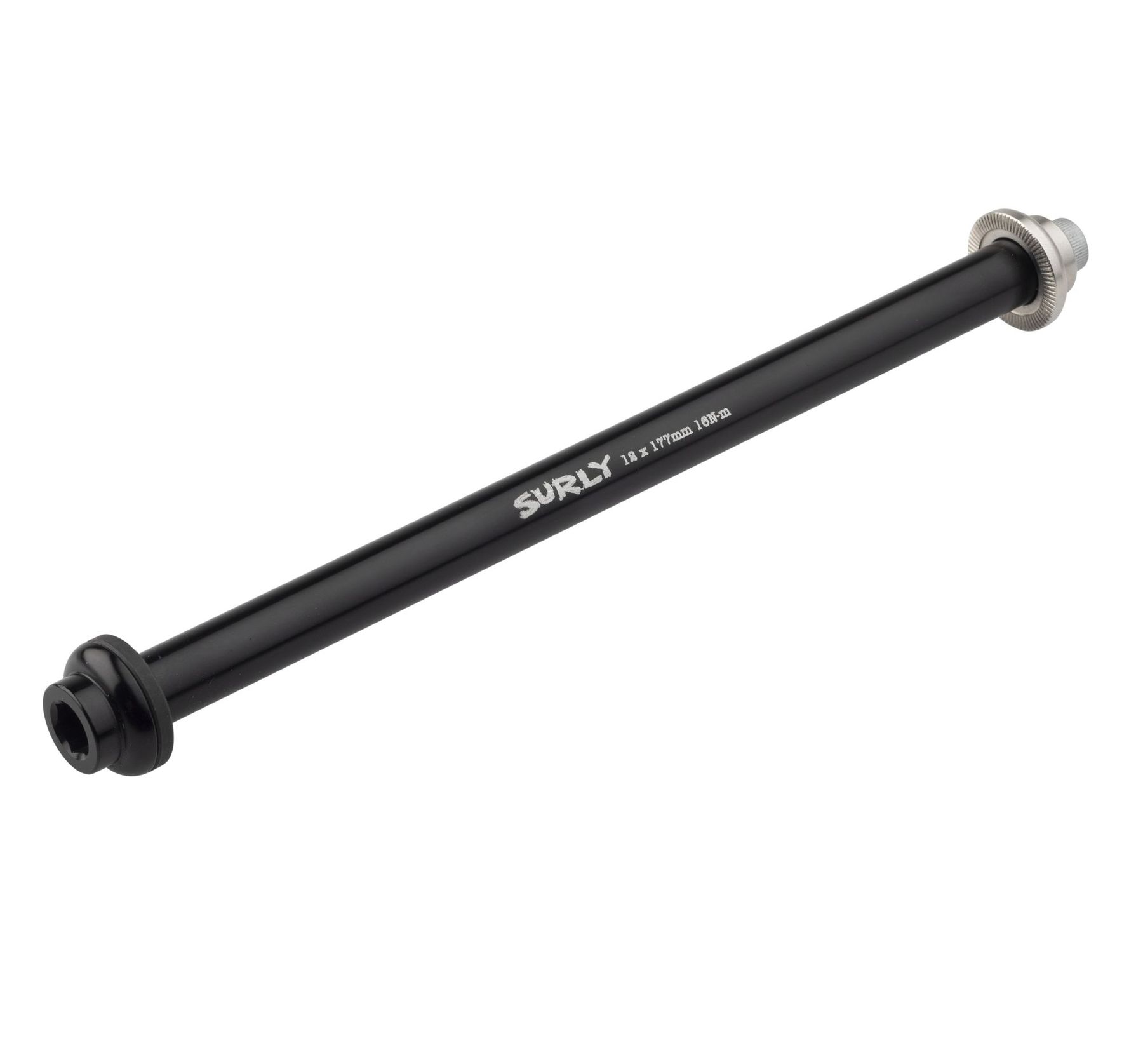 SURLY THRU-AXLE, REAR 12X189MM, M6X1.0, 25MM, BLACK