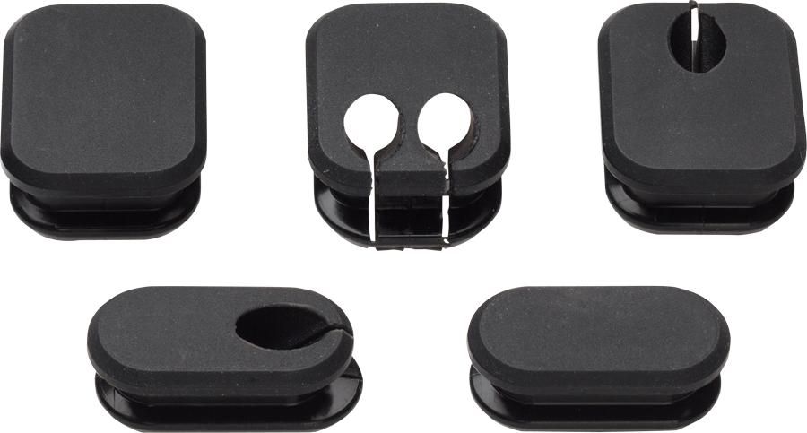 SALSA FRAME PLUGS FOR INTERNAL CABLE ROUTING, THICK, 5 PCS., BLACK SALSA FRAME PLUGS FOR INTERNAL CABLE ROUTING, THICK, 5 PCS., BLACK