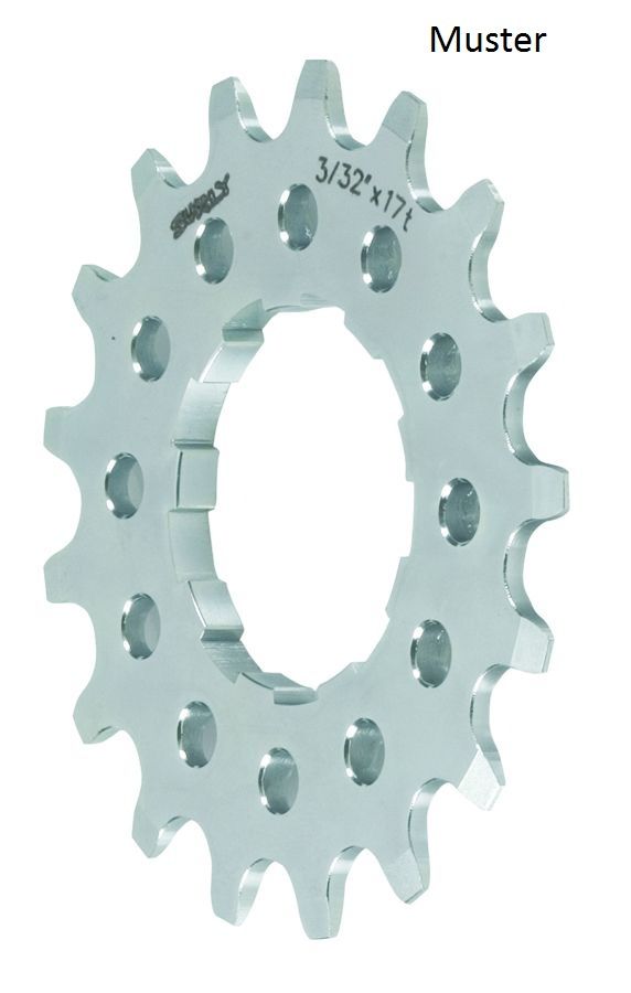 SURLY SPLINED CASSETTE COG, 3/32, SILVER, 18 Z.