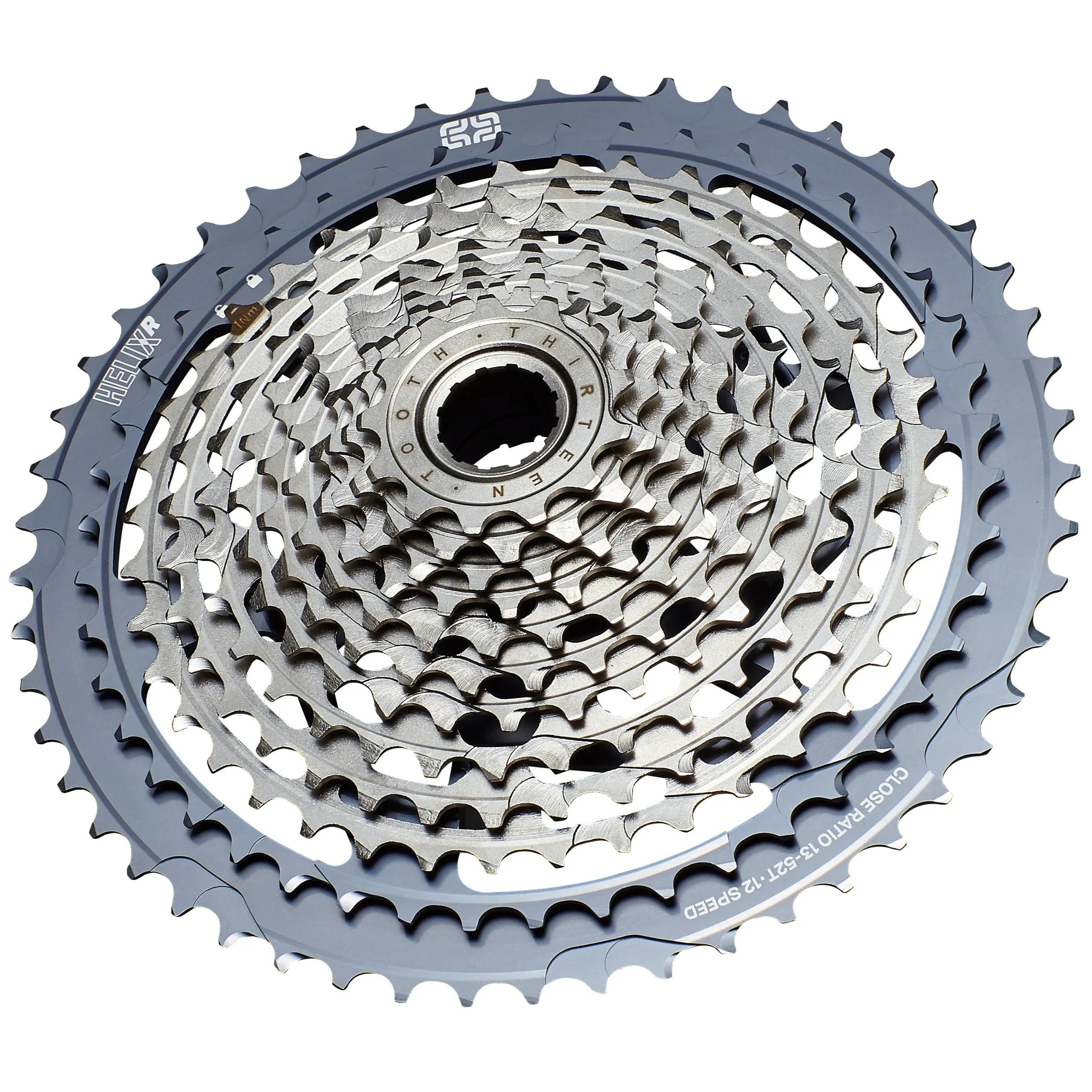 E*THIRTEEN HELIX RACE CASSETTE, 13-52 T., 12-SPD, GREY E*THIRTEEN HELIX RACE CASSETTE, 13-52 T., 12-SPD, GREY