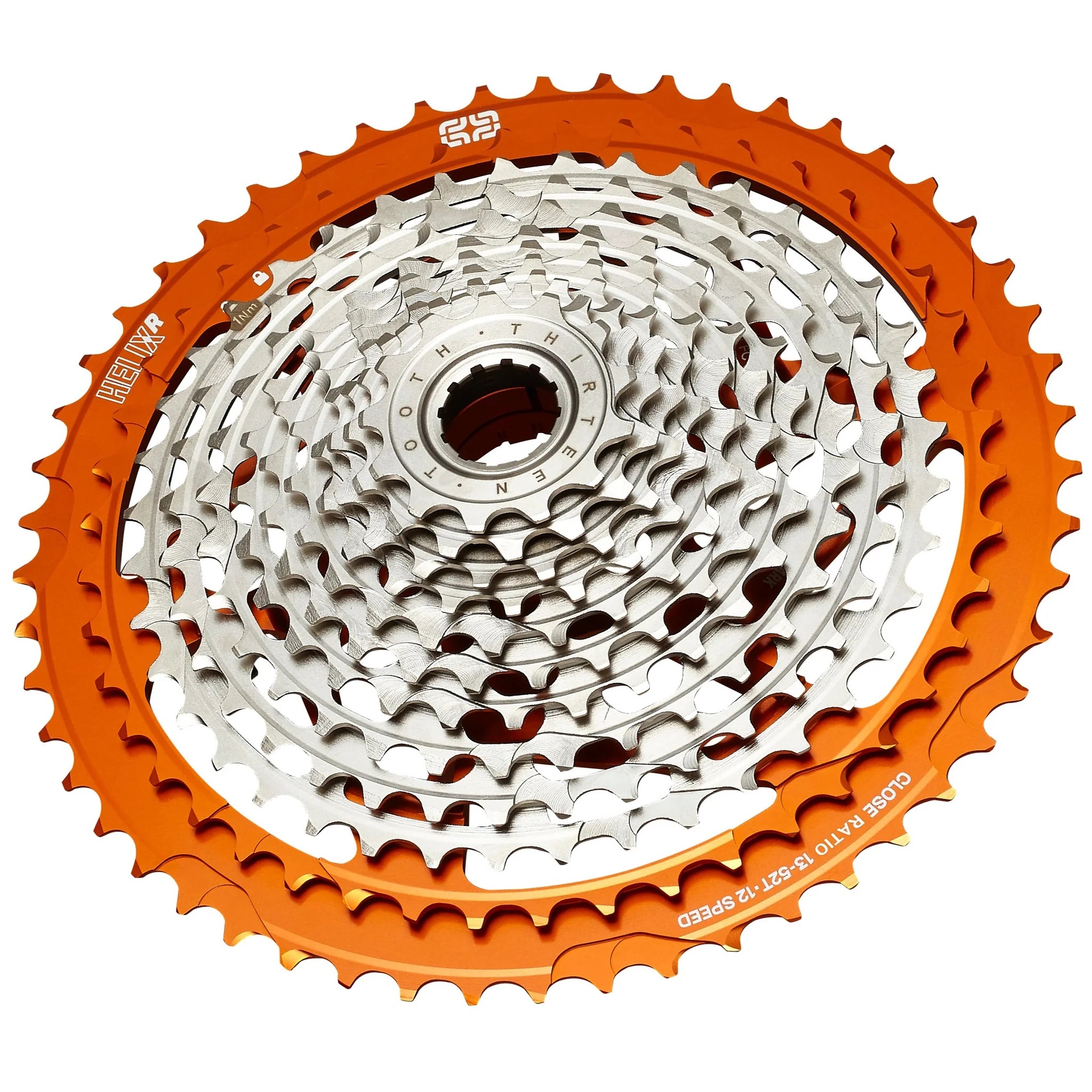E*THIRTEEN E*SPEC HELIX RACE CASSETTE, 13-52 T., 12-SPD, NARANJA E*THIRTEEN E*SPEC HELIX RACE CASSETTE, 13-52 T., 12-SPD, NARANJA