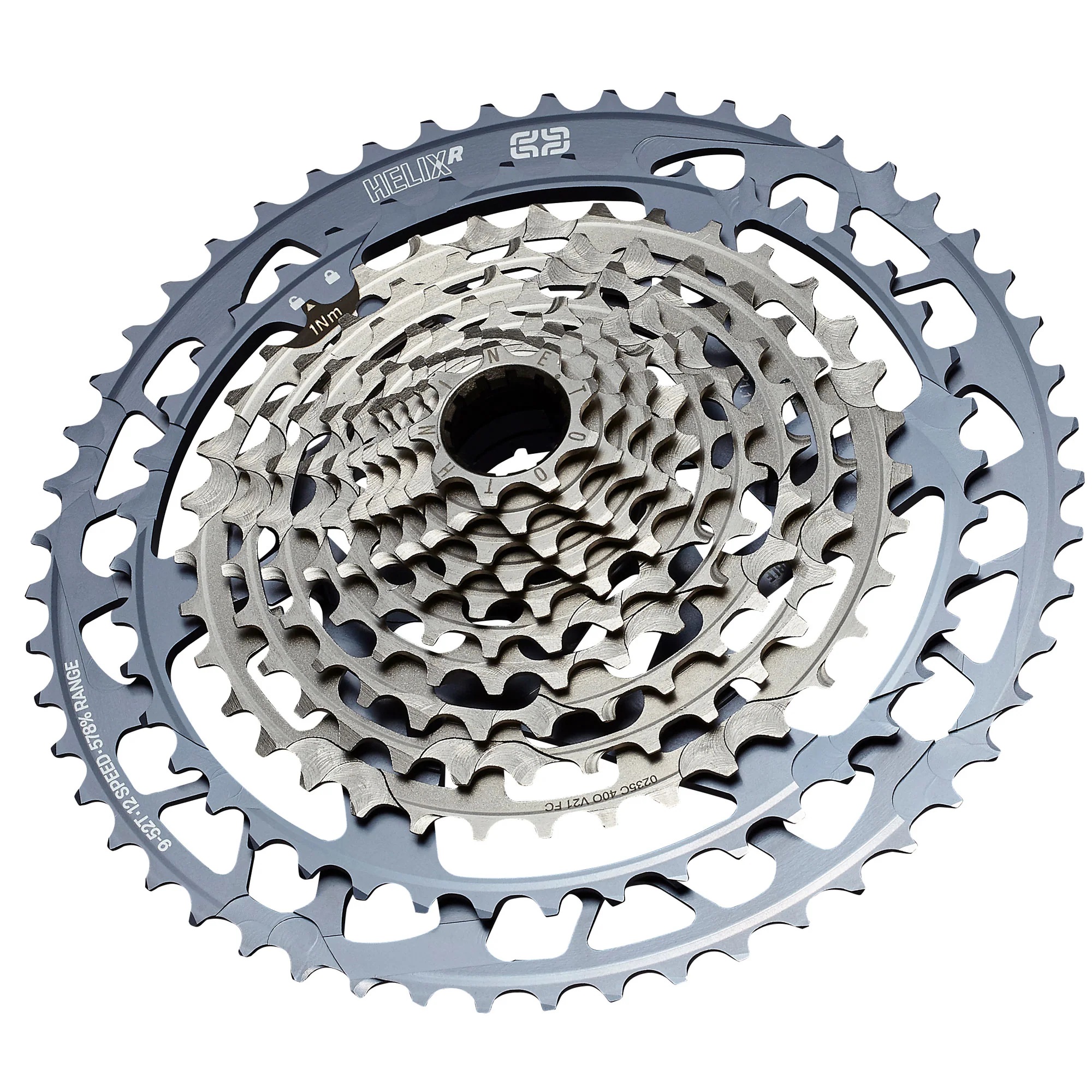 E*THIRTEEN HELIX RACE CASSETTE, 9-52 T., 12-SPD, GREY E*THIRTEEN HELIX RACE CASSETTE, 9-52 T., 12-SPD, GREY