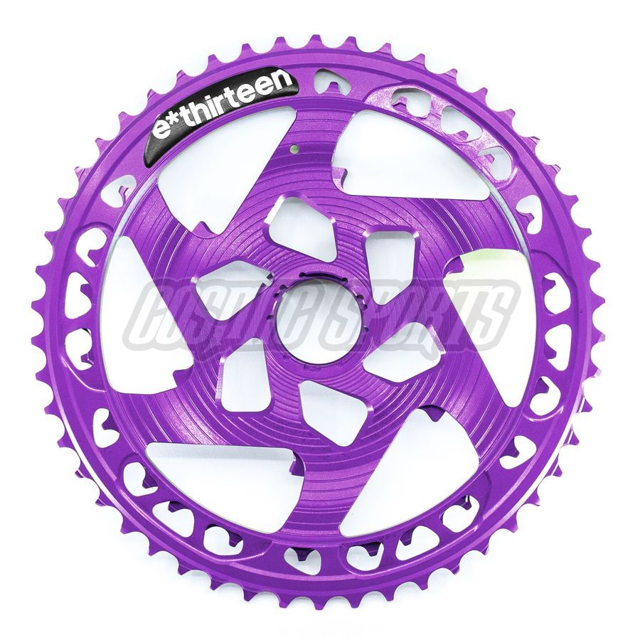 E*THIRTEEN HELIX RACE 12-SPD ALUMINUM COGS, 42-50 T., EGGPLANT E*THIRTEEN HELIX RACE 12-SPD ALUMINUM COGS, 42-50 T., EGGPLANT