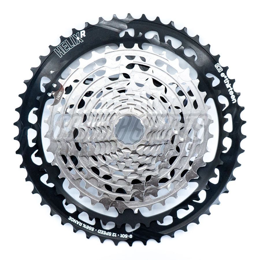 E*THIRTEEN HELIX RACE CASSETTE, 9-50 T., 12-SPD, NICKEL GREY E*THIRTEEN HELIX RACE CASSETTE, 9-50 T., 12-SPD, NICKEL GREY