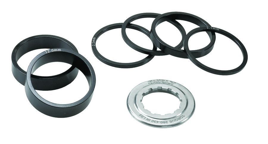 SURLY SINGLE SPEED SPACER KIT, INCL. LOCKRING, BLACK SURLY SINGLE SPEED SPACER KIT, INCL. LOCKRING, BLACK