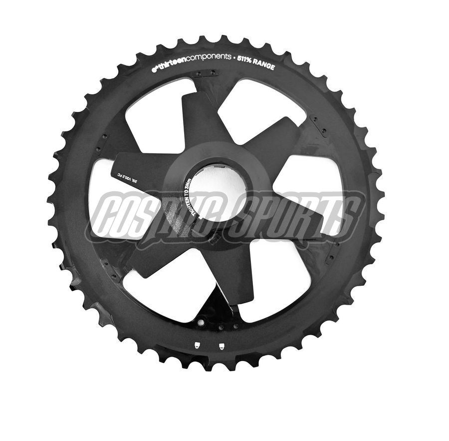 E*THIRTEEN TRS PLUS 11-FACH ALUMINIUMRITZEL, BLACK, 46 Z.