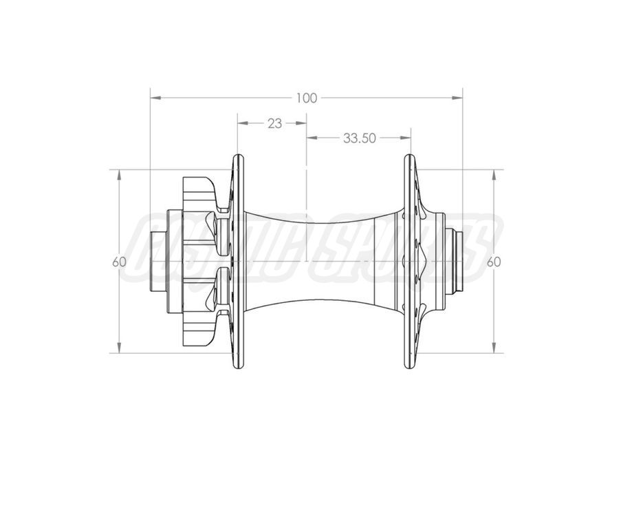WHITE INDUSTRIES XMR 6-BOLT DISC HUB FRONT, 100X9MM QR/100X15MM, 48 H. WHITE INDUSTRIES XMR 6-BOLT DISC HUB FRONT, 100X9MM QR/100X15MM, 48 H.