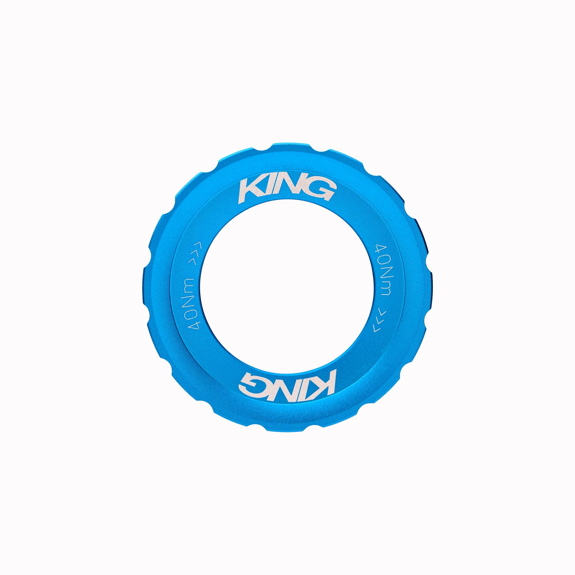 CHRIS KING CENTERLOCK LOCKRING, EXTERNAL SPLINE, MATTE TURQUOISE CHRIS KING CENTERLOCK LOCKRING, EXTERNAL SPLINE, MATTE TURQUOISE