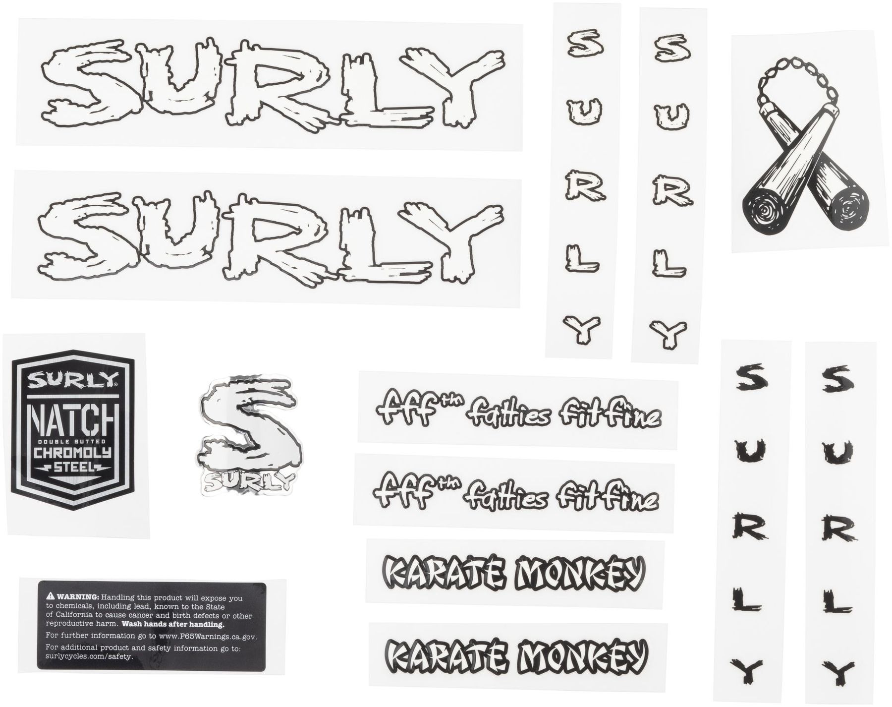 SURLY KARATE MONKEY NEW FRAME DECAL INCL. HEADBADGE SURLY KARATE MONKEY NEW FRAME DECAL INCL. HEADBADGE