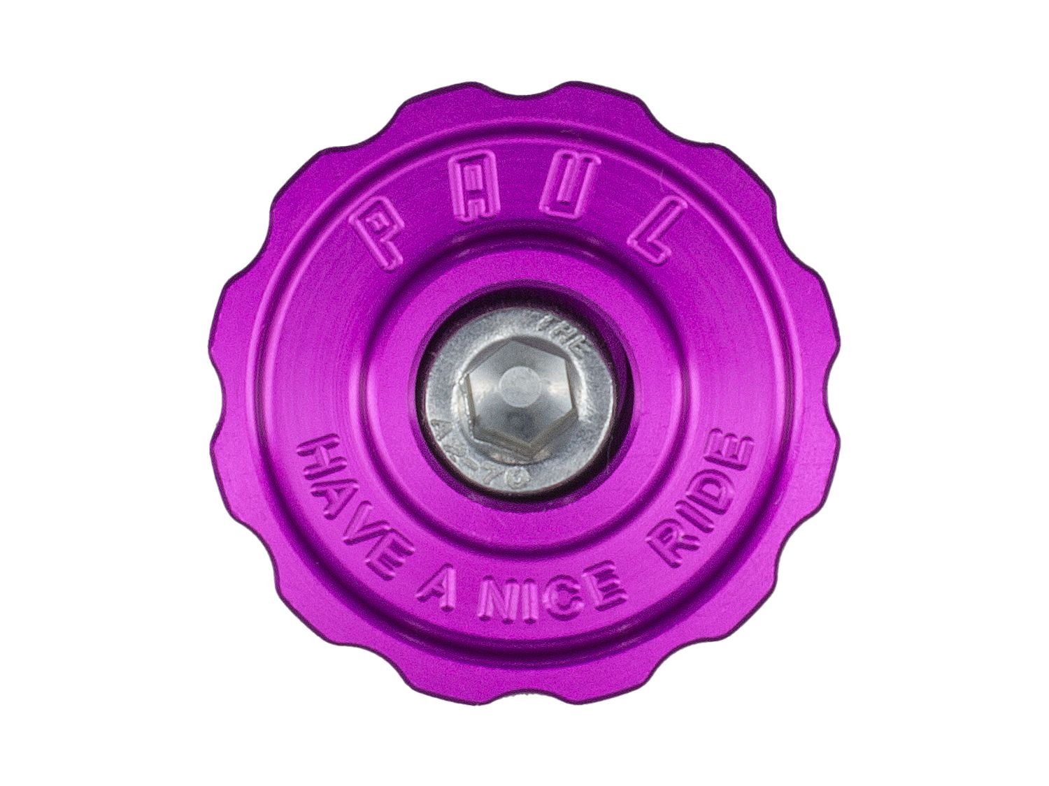 PAUL COMPONENT KLAMPER STEM CAP, 1 1/8", PURPLE PAUL COMPONENT KLAMPER STEM CAP, 1 1/8", PURPLE
