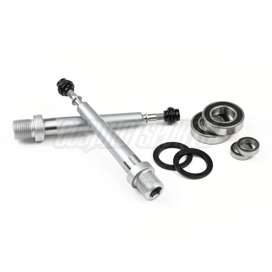 E*THIRTEEN PLUS FLAT PEDAL, REBUILD KIT, INCL. AXLES, BEARINGS, SEALS, DUST COVERS, ONE SIZE E*THIRTEEN PLUS FLAT PEDAL, REBUILD KIT, INCL. AXLES, BEARINGS, SEALS, DUST COVERS, ONE SIZE