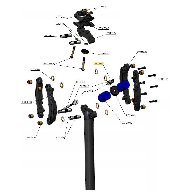 CANE CREEK THUDBUSTER NUT, NYLOCK, M5 LT CANE CREEK THUDBUSTER NUT, NYLOCK, M5 LT