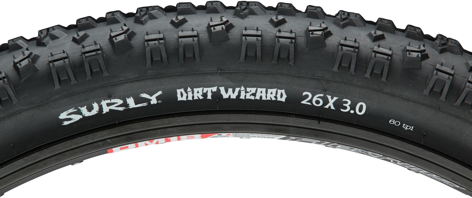SURLY DIRT WIZARD 26+ FOLDING TIRE, 26X3.00, 77-559, 60TPI SURLY DIRT WIZARD 26+ FOLDING TIRE, 26X3.00, 77-559, 60TPI