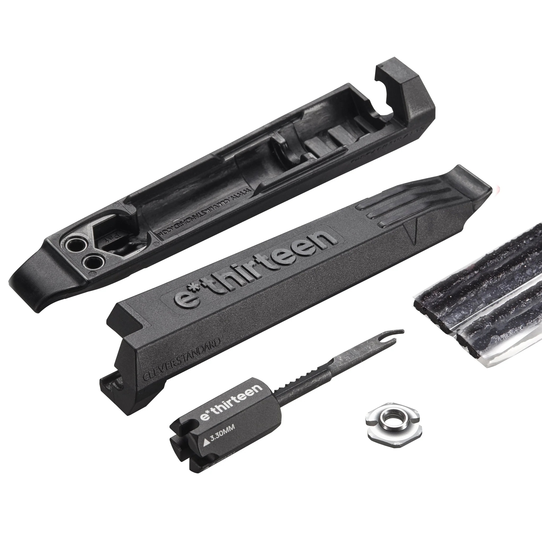 E*THIRTEEN TIRE LEVER TIRE PLUG KIT, BLACK E*THIRTEEN TIRE LEVER TIRE PLUG KIT, BLACK