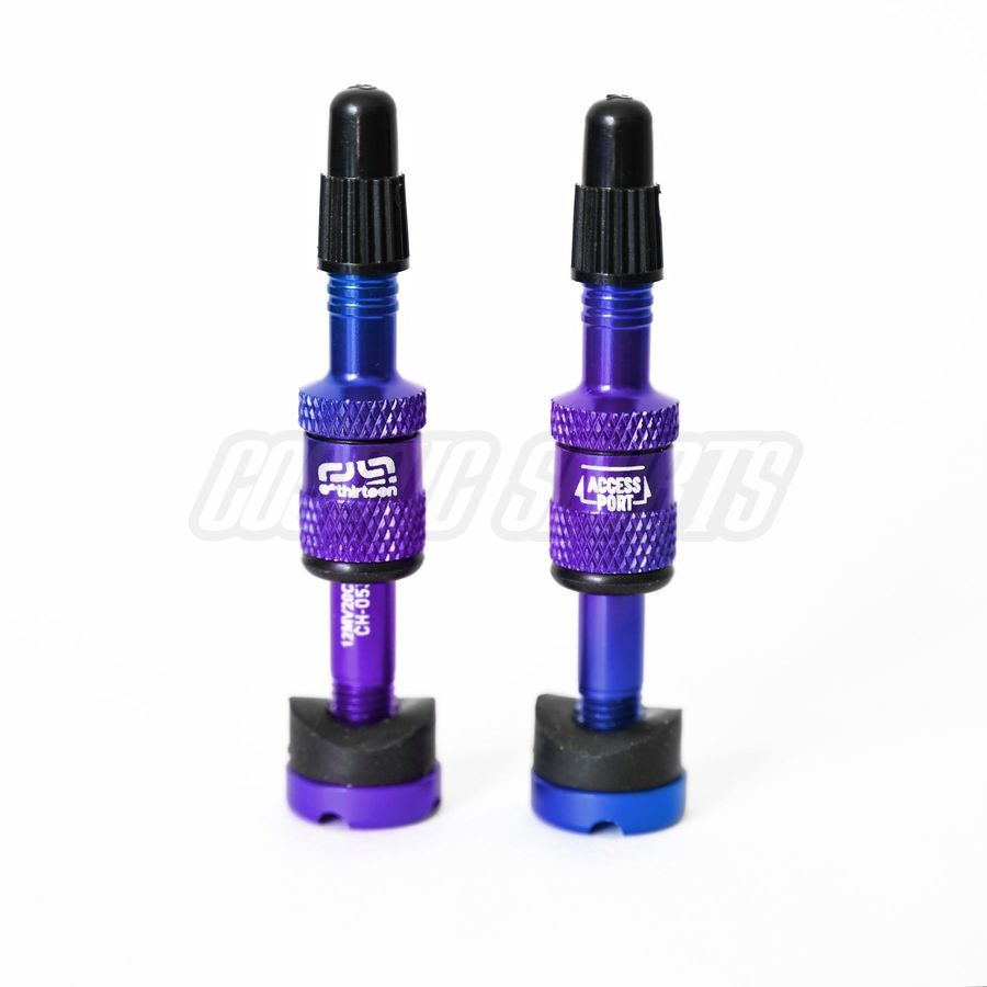 E*THIRTEEN QUICK FILL TUBELESS PRESTA VALVES, 16-24MM DEPTH, 2 PCS., INTERGALACTIC E*THIRTEEN QUICK FILL TUBELESS PRESTA VALVES, 16-24MM DEPTH, 2 PCS., INTERGALACTIC