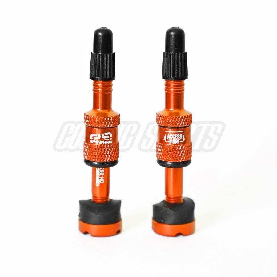 E*THIRTEEN QUICK FILL TUBELESS PRESTA VALVES, 23-31MM DEPTH, 2 PCS., NARANJA E*THIRTEEN QUICK FILL TUBELESS PRESTA VALVES, 23-31MM DEPTH, 2 PCS., NARANJA