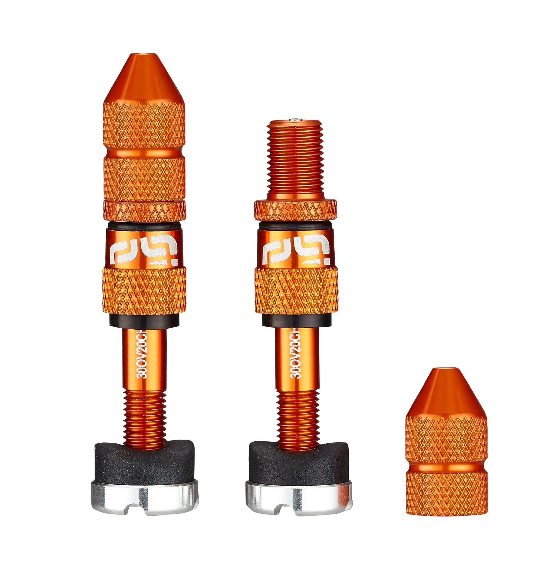 E*THIRTEEN QUICK FILL TUBELESS SCHRADER VALVES, 23-31MM DEPTH, 2 PCS., NARANJA E*THIRTEEN QUICK FILL TUBELESS SCHRADER VALVES, 23-31MM DEPTH, 2 PCS., NARANJA