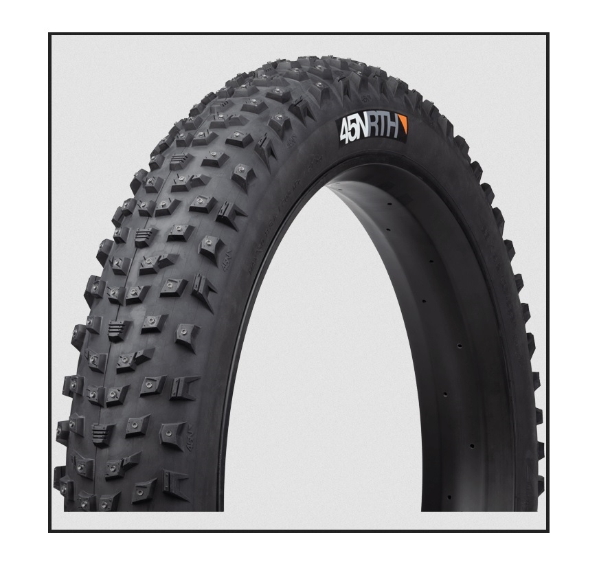 45NRTH WRATHLORDE FOLDING TIRE, 26X4.2", 112-559, 300 KONKAVE ALUMINIUM-KARBID XL STUDS, 120TPI 45NRTH WRATHLORDE FOLDING TIRE, 26X4.2", 112-559, 300 KONKAVE ALUMINIUM-KARBID XL STUDS, 120TPI