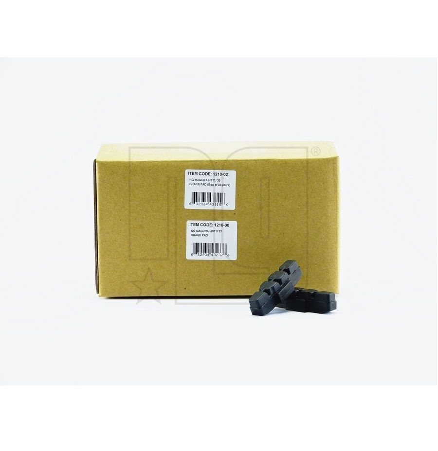 NG SPORTS BRAKE PADS, MAGURA HS11/HS33, WORKSHOP PACKAGING, PU/25 PAAR, BLACK NG SPORTS BRAKE PADS, MAGURA HS11/HS33, WORKSHOP PACKAGING, PU/25 PAAR, BLACK