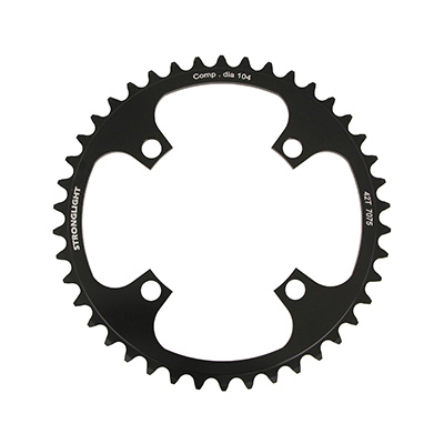 PLATEAU VTT 4BRA D.104 STRONGLIGHT MONO 42DTS NOIR ALU 7075 - EPAISSEUR 3.5MM 8-9V. PLATEAU VTT 4BRA D.104 STRONGLIGHT MONO 42DTS NOIR ALU 7075 - EPAISSEUR 3.5MM 8-9V.