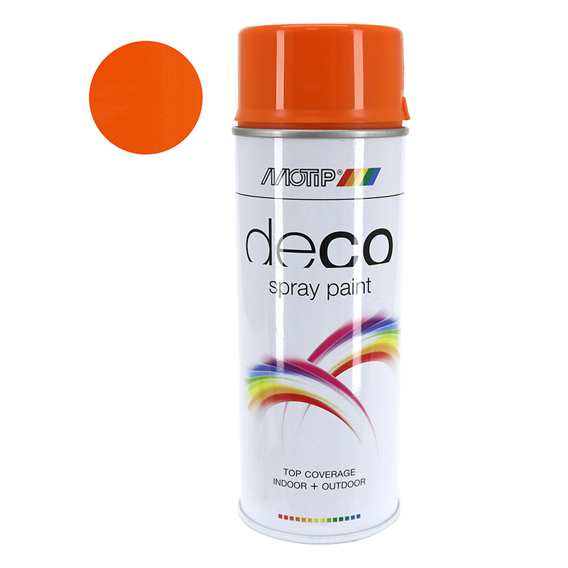 BOMBE DE PEINTURE MOTIP DECO GLYCERO BRILLANT ORANGE KTM AEROSOL 400ML (01605) BOMBE DE PEINTURE MOTIP DECO GLYCERO BRILLANT ORANGE KTM AEROSOL 400ML (01605)