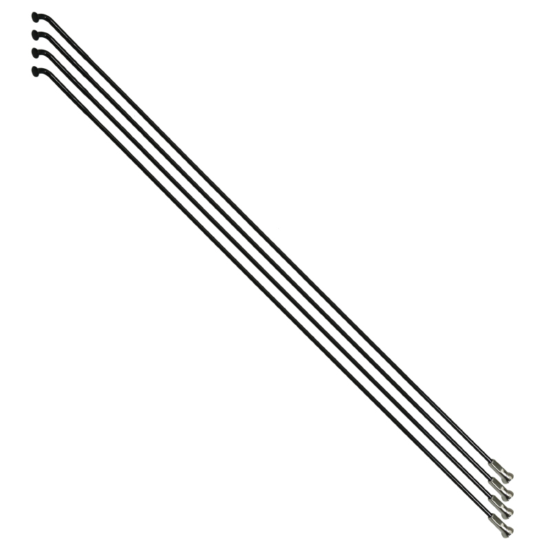 RAYON RENFORCE INOX NOIR 2,0MM AVEC TETE COUDEE EN 2,3MM L 282MM SAPIM AVEC ECROUS (VENDU PAR 4) RAYON RENFORCE INOX NOIR 2,0MM AVEC TETE COUDEE EN 2,3MM L 282MM SAPIM AVEC ECROUS (VENDU PAR 4)