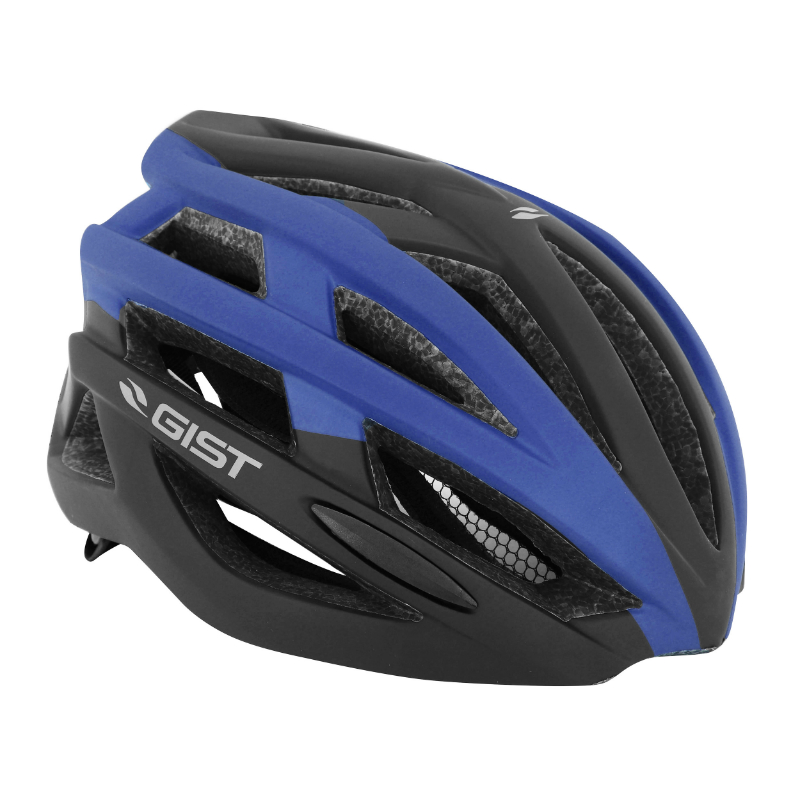CASQUE VELO ADULTE GIST ROUTE PLANET NOIR-BLEU MAT IN-MOLD TAILLE 58-62 REGLAGE MOLETTE 212GRS CASQUE VELO ADULTE GIST ROUTE PLANET NOIR-BLEU MAT IN-MOLD TAILLE 58-62 REGLAGE MOLETTE 212GRS