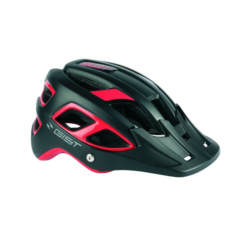 CASQUE VELO ADULTE GIST VTT BULLET NOIR-ROUGE IN-MOLD TAILLE 58-62 AVEC VISIERE ET FIT-SYSTEM (VENDU EN BOITE) CASQUE VELO ADULTE GIST VTT BULLET NOIR-ROUGE IN-MOLD TAILLE 58-62 AVEC VISIERE ET FIT-SYSTEM (VENDU EN BOITE)