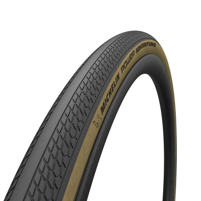 PNEU GRAVEL 700 X 48 MICHELIN POWER ADVENTURE NOIR FLANC BEIGE TUBELESS READY TS (48-622) PNEU GRAVEL 700 X 48 MICHELIN POWER ADVENTURE NOIR FLANC BEIGE TUBELESS READY TS (48-622)