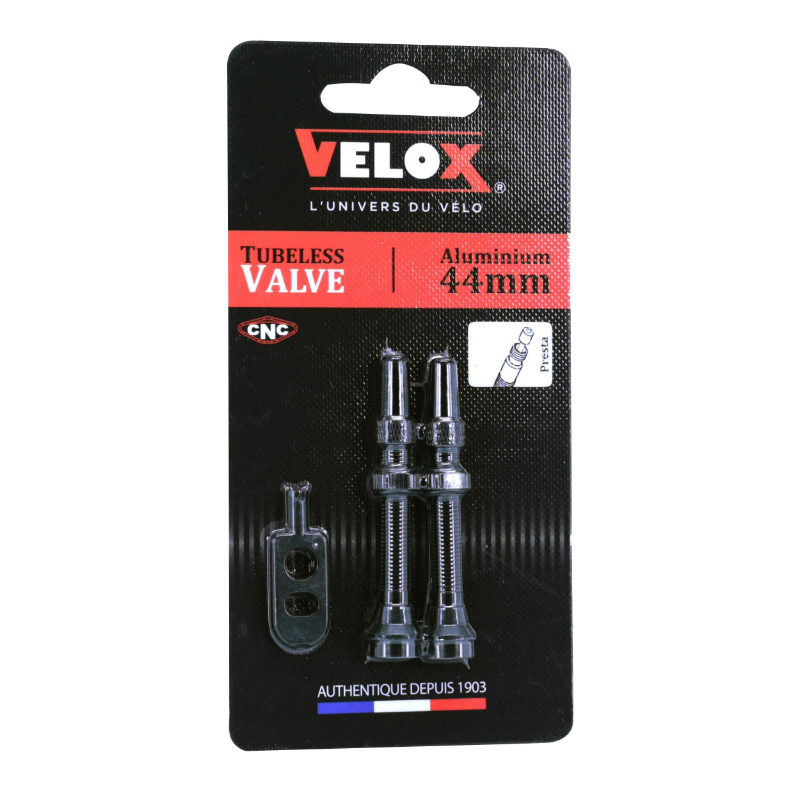 VALVE DE PNEU TUBELESS PRESTA VELOX ALU NOIR 44MM OBUS DEMONTABLE (VENDU A LA PAIRE SUR CARTE) VALVE DE PNEU TUBELESS PRESTA VELOX ALU NOIR 44MM OBUS DEMONTABLE (VENDU A LA PAIRE SUR CARTE)