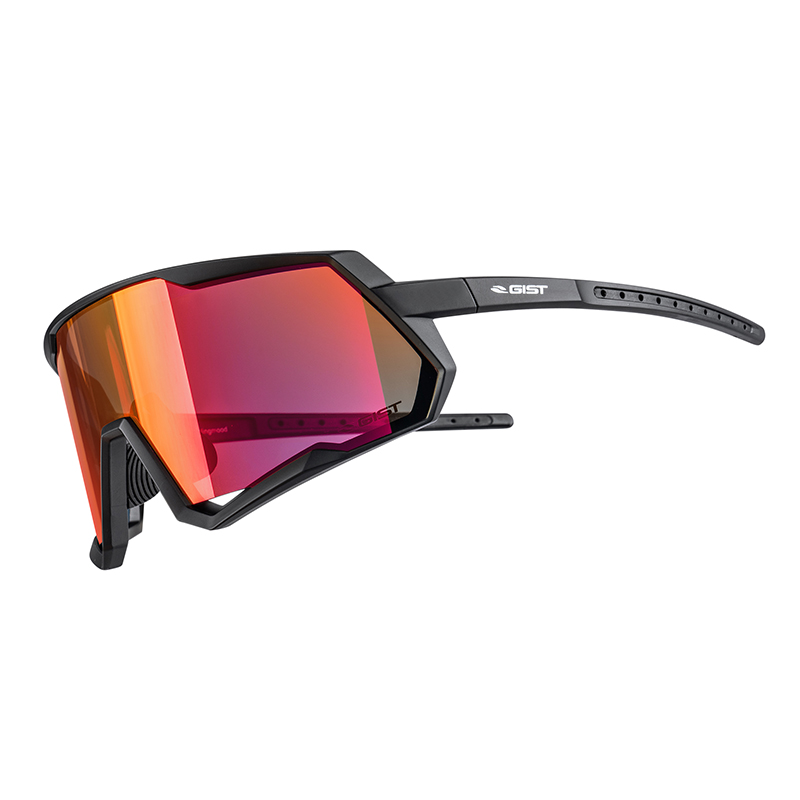 LUNETTES VELO ADULTE GIST MASK MONTURE NOIR VERRE ROSE POLYCARBONATE (PROTECTION 100% CONTRE UVA, UVB, UV)