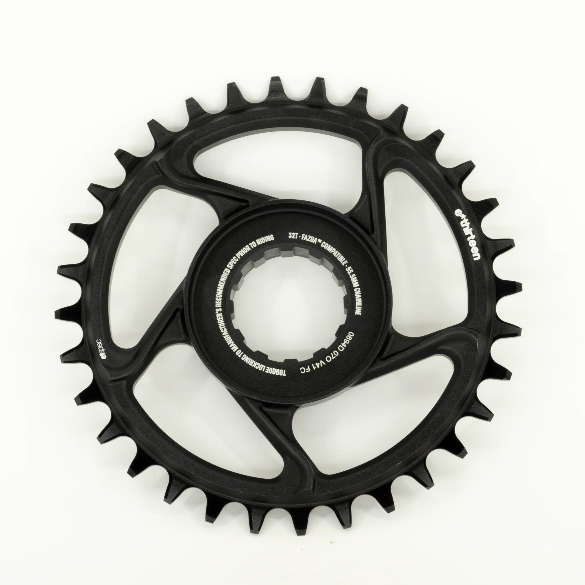 E*THIRTEEN E*SPEC DIRECT MOUNT CHAINRING, 32 Z., FAZUA, 55MM KETTENLINIE, BLACK E*THIRTEEN E*SPEC DIRECT MOUNT CHAINRING, 32 Z., FAZUA, 55MM KETTENLINIE, BLACK