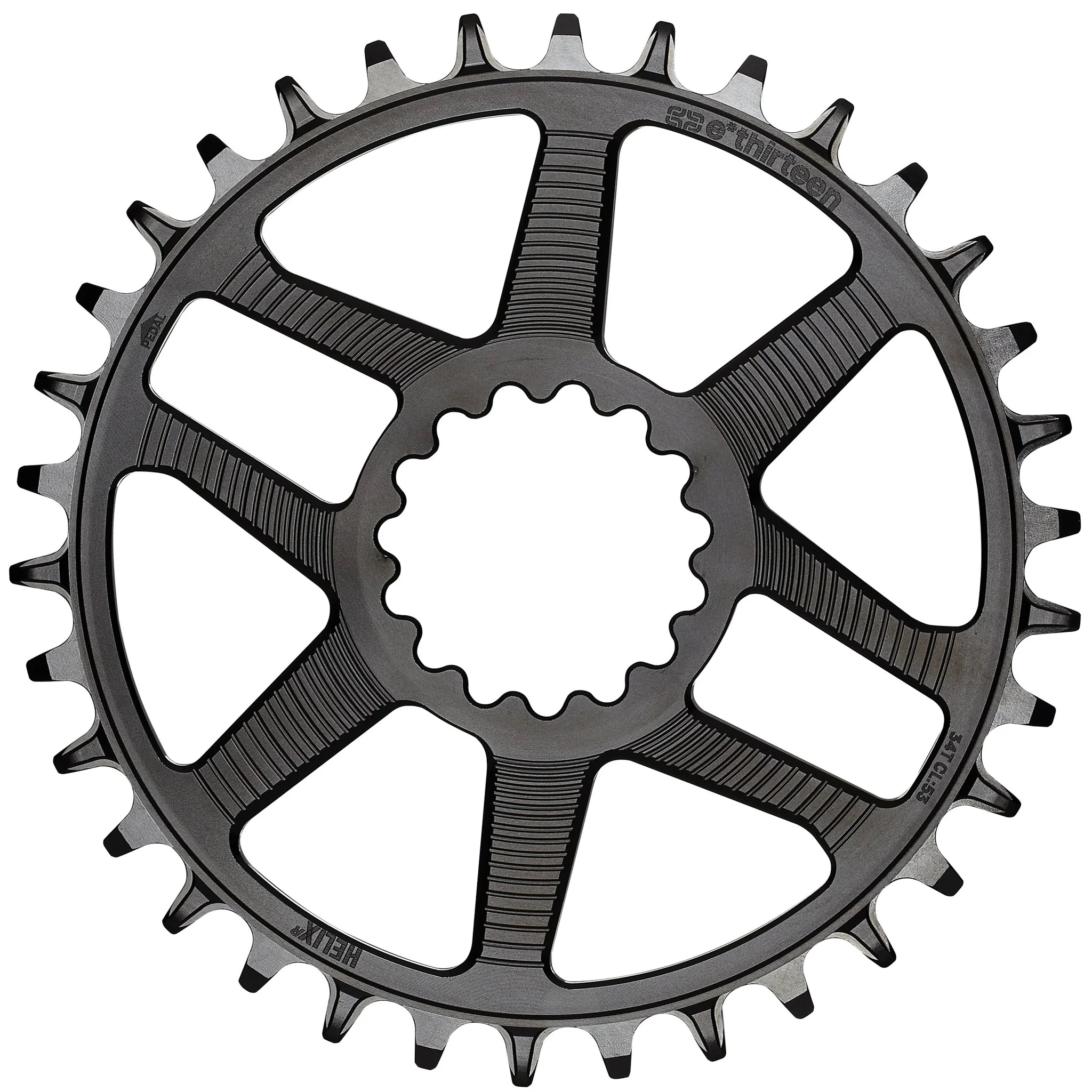 E*THIRTEEN HELIX R GUIDERING DIRECT MOUNT CHAINRING, 32 T., 52/55MM FLIP FLOP, 11/12-SPD, BLACK E*THIRTEEN HELIX R GUIDERING DIRECT MOUNT CHAINRING, 32 T., 52/55MM FLIP FLOP, 11/12-SPD, BLACK