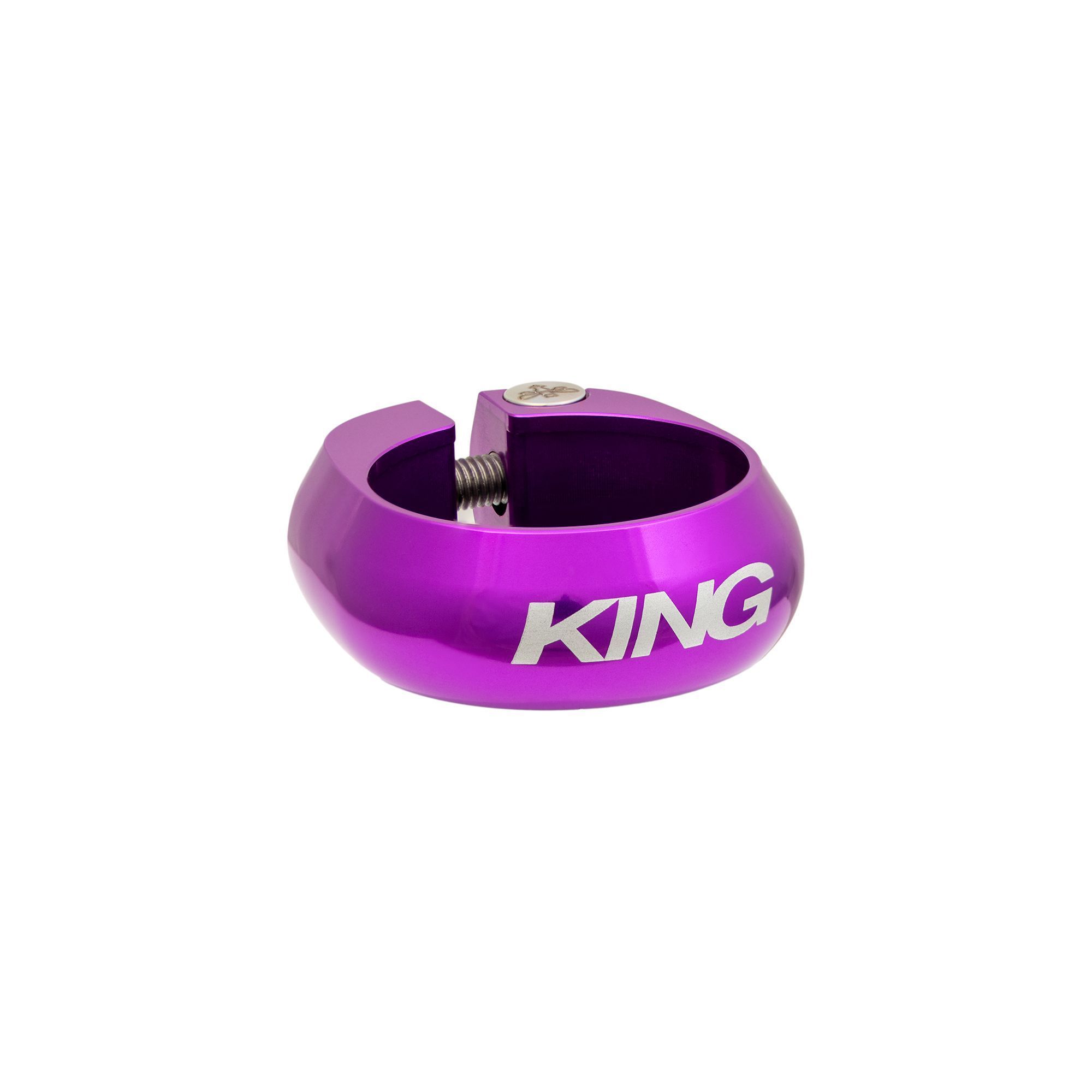 CHRIS KING SEATPOST COLLAR, 34.9MM, 3D VIOLET CHRIS KING SEATPOST COLLAR, 34.9MM, 3D VIOLET