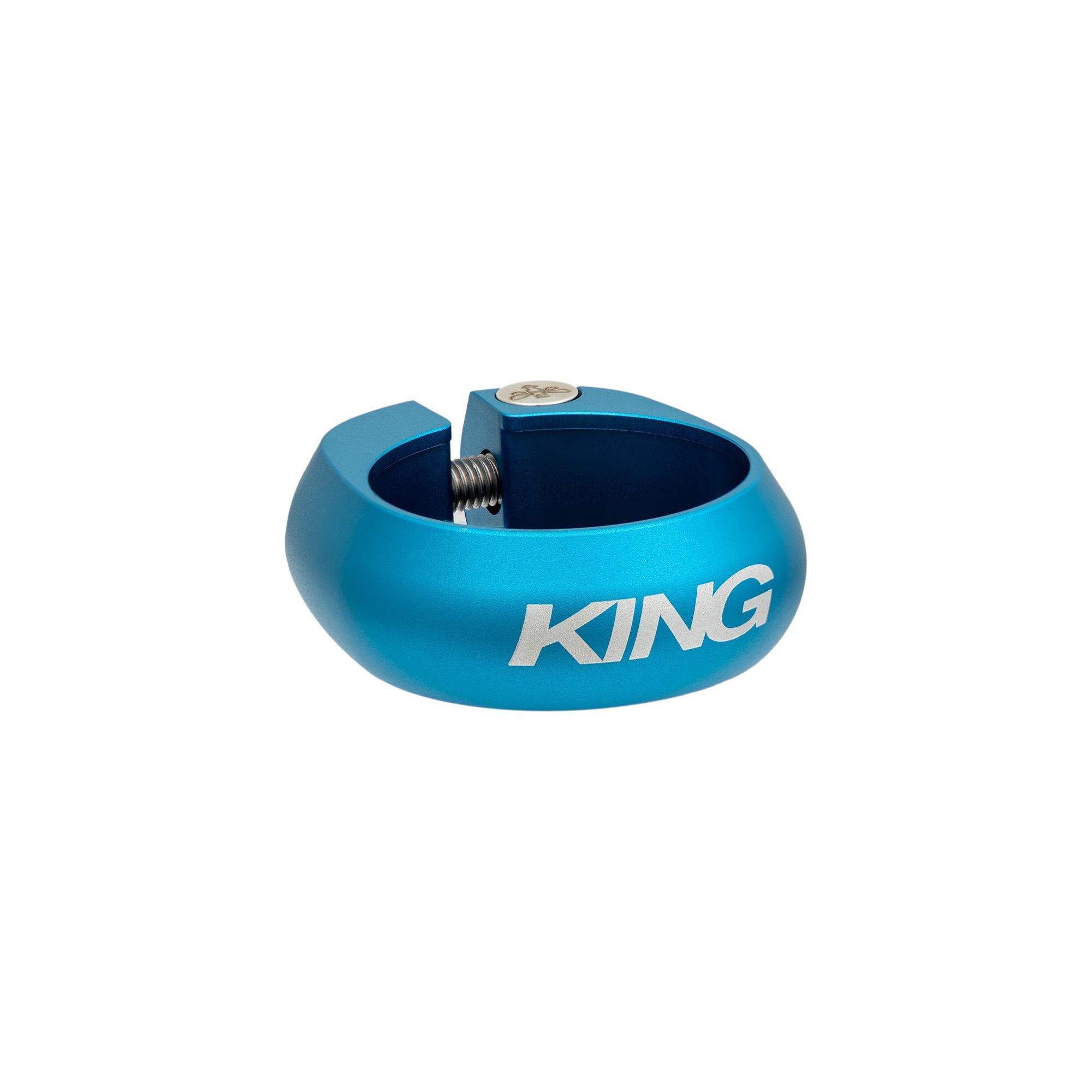 CHRIS KING SEATPOST COLLAR, 34.9MM, MATTE TURQUOISE CHRIS KING SEATPOST COLLAR, 34.9MM, MATTE TURQUOISE