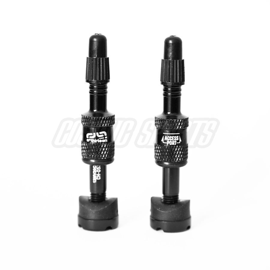 E*THIRTEEN QUICK FILL TUBELESS PRESTA VALVES, 16-24MM DEPTH, 2 PCS., BLACK E*THIRTEEN QUICK FILL TUBELESS PRESTA VALVES, 16-24MM DEPTH, 2 PCS., BLACK