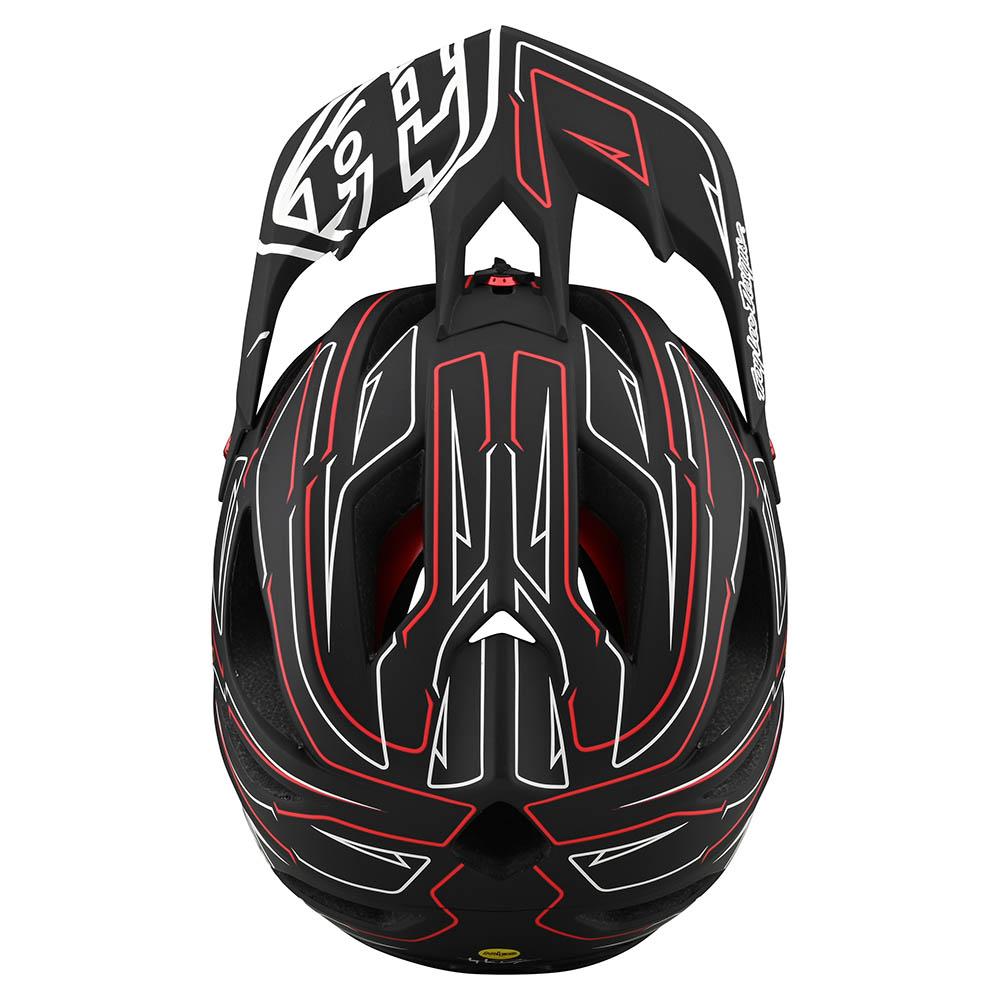 TROY LEE DESIGNS STAGE HELMET VISOR, PINSTRIPE, BLACK/RED, ONE SIZE TROY LEE DESIGNS STAGE HELMET VISOR, PINSTRIPE, BLACK/RED, ONE SIZE