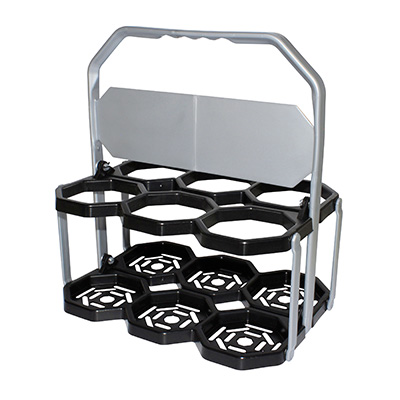 PANIER ROTO POUR TRANSPORT DES BIDON PLIABLE NOIR-GRIS (POUR 6 BIDONS) PANIER ROTO POUR TRANSPORT DES BIDON PLIABLE NOIR-GRIS (POUR 6 BIDONS)