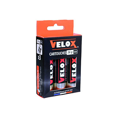 CARTOUCHE CO2 FILETE VELOX 16G (AU BLISTER DE 3) CARTOUCHE CO2 FILETE VELOX 16G (AU BLISTER DE 3)