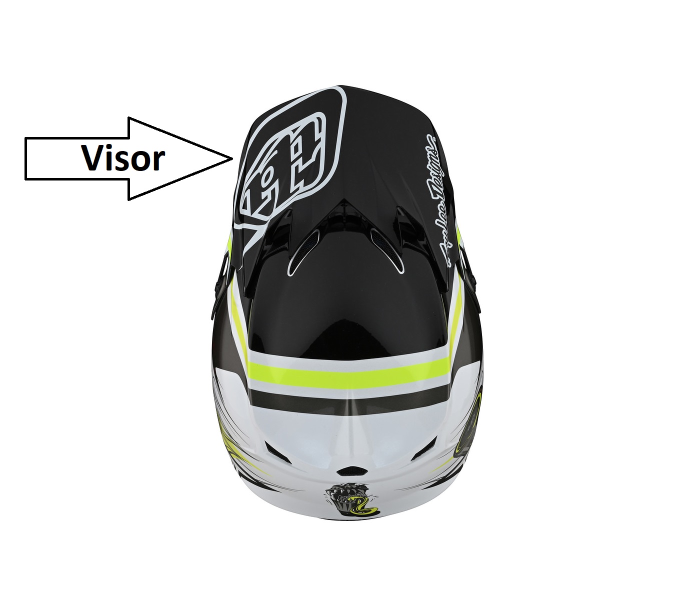 TROY LEE DESIGNS SE4 HELMET VISOR, SKOOLY, BLACK/YELLOW, ONE SIZE TROY LEE DESIGNS SE4 HELMET VISOR, SKOOLY, BLACK/YELLOW, ONE SIZE