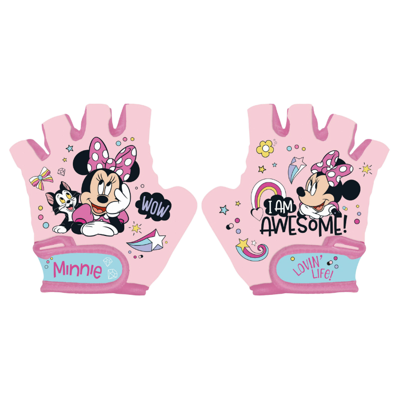 GANTS VELO COURT ENFANT DISNEY MINNIE ROSE CLAIR(PAIRE SUR CARTE) GANTS VELO COURT ENFANT DISNEY MINNIE ROSE CLAIR(PAIRE SUR CARTE)