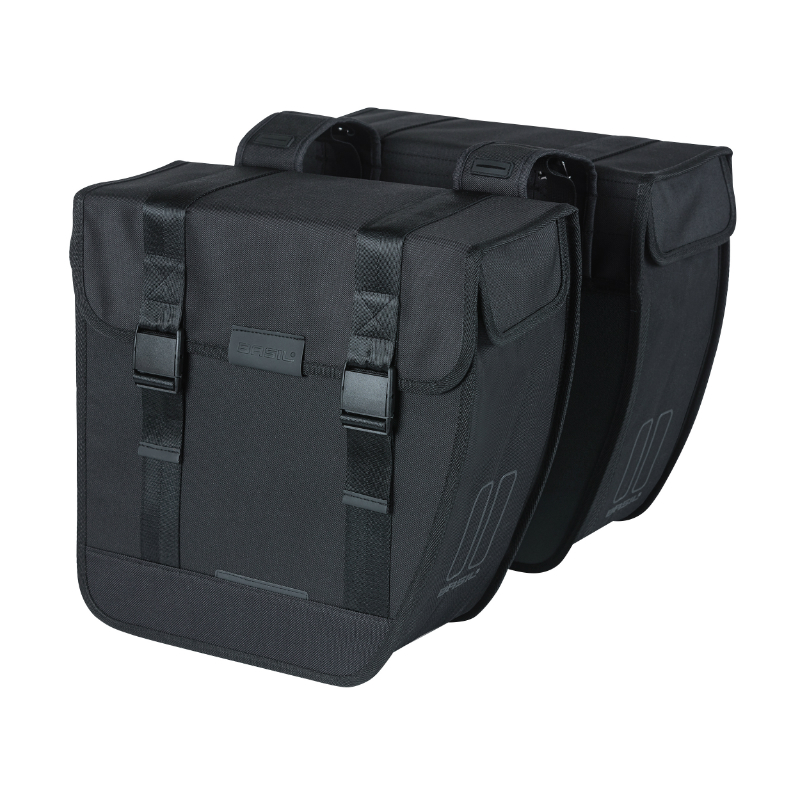 SACOCHE ARRIERE VELO DOUBLE BASIL TOUR XL 35L NOIR (35X14X35CM) FIXATION PORTE BAGAGE SACOCHE ARRIERE VELO DOUBLE BASIL TOUR XL 35L NOIR (35X14X35CM) FIXATION PORTE BAGAGE