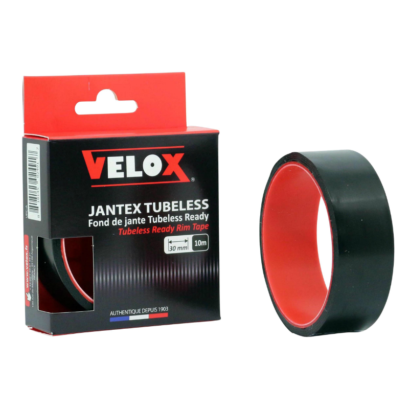 FOND DE JANTE ATELIER ADHESIF CONVERSION VTT TUBETYPE EN TUBELESS VELOX 30MM ROUE LARGEUR 27-30C (ROULEAU 10M) FOND DE JANTE ATELIER ADHESIF CONVERSION VTT TUBETYPE EN TUBELESS VELOX 30MM ROUE LARGEUR 27-30C (ROULEAU 10M)