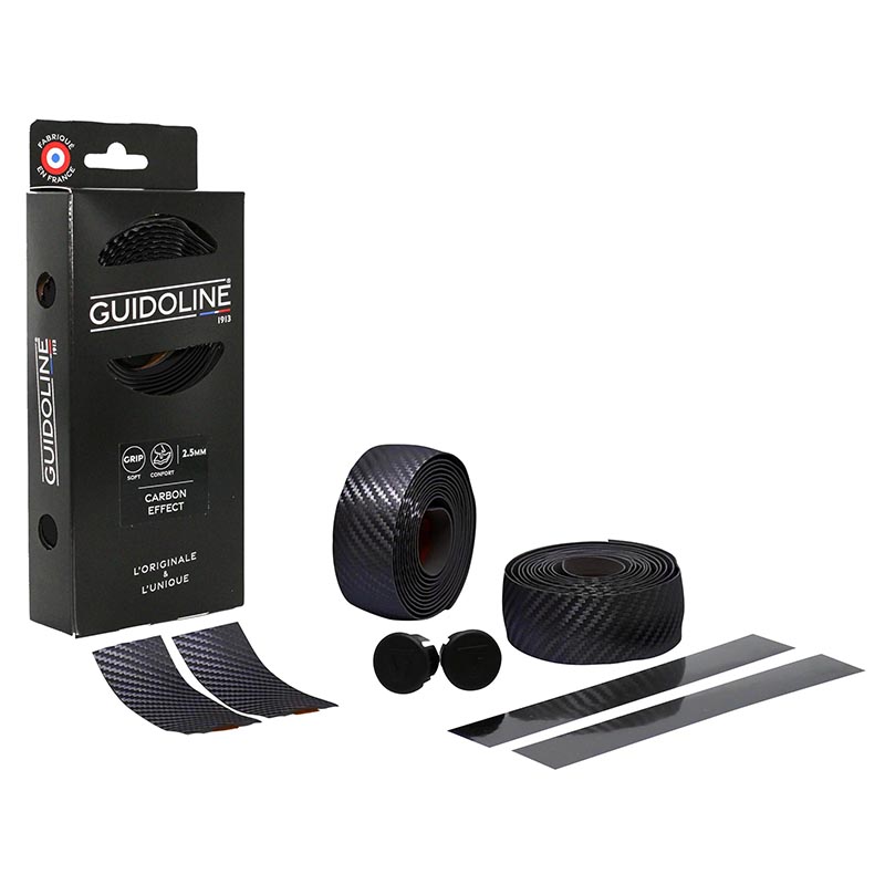 RUBAN DE GUIDON - CINTRE VELOX CARBONE 2,5MM NOIR - GUIDOLINE RUBAN DE GUIDON - CINTRE VELOX CARBONE 2,5MM NOIR - GUIDOLINE
