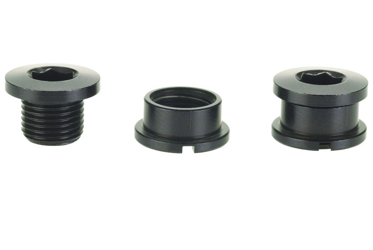 PROBLEM SOLVERS CHAINRING BOLTS AND -NUTS, 8MM, 2-SPEED, 5 PCS., ALUMINIUM, BLACK PROBLEM SOLVERS CHAINRING BOLTS AND -NUTS, 8MM, 2-SPEED, 5 PCS., ALUMINIUM, BLACK